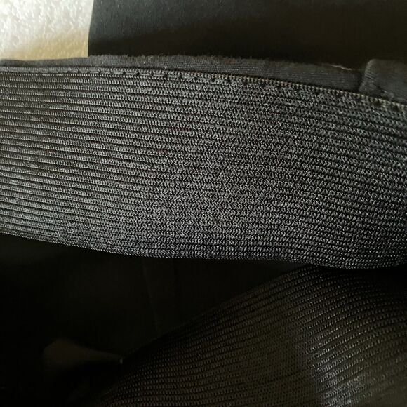 H&M Pants Stretch Flat Straight Skinny Ankle Black 8 Elastic Waist 27-31" - Picture 6 of 16